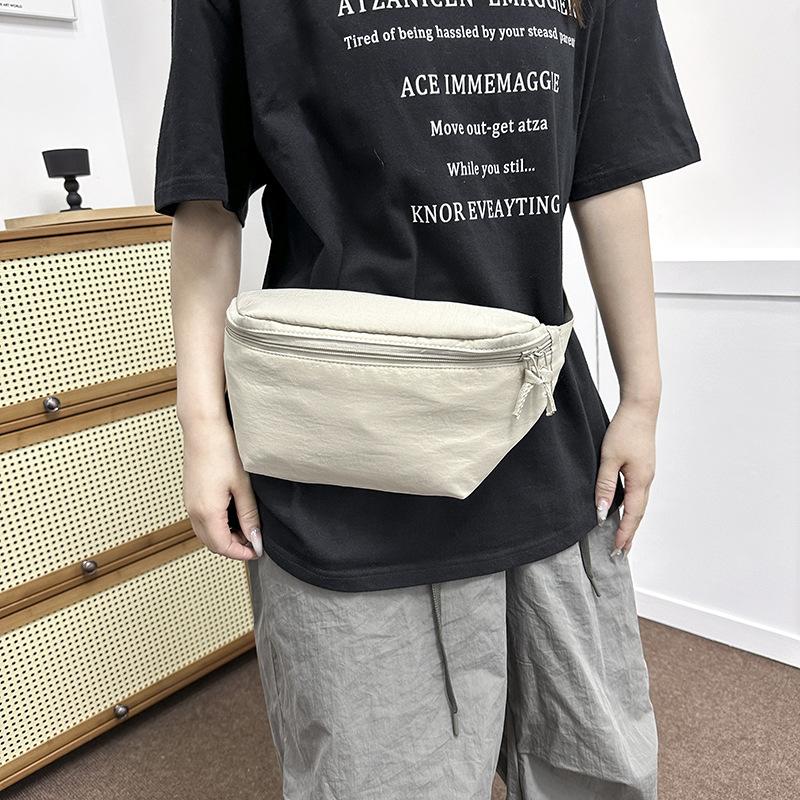 Japanese Breast Bag Women'S Fashion Summer Leisure Simple Messenger Bag Sports Couple Small Bag Versatile Hong Kong Style Fanny Pack Men