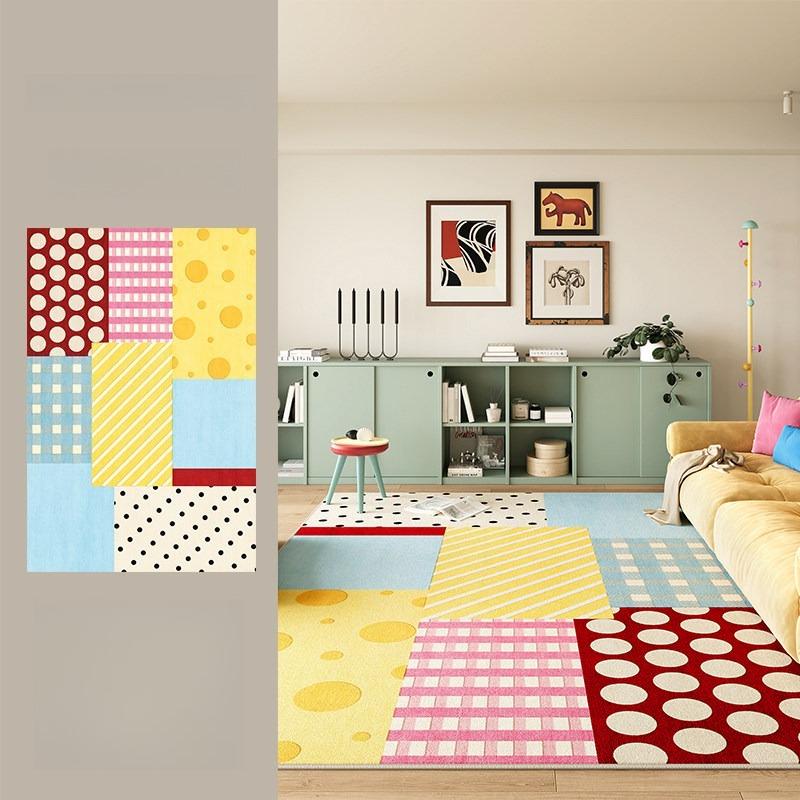 Dopamine Color Bedroom Decor Washable Carpet Large Area Carpets for Living Room Thick Plush Study Floor Mat Home Fluffy Soft Rug