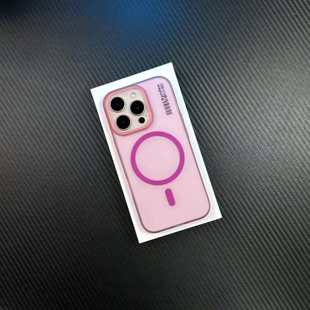 Etui do ładowania bezprzewodowego Magsafe na iPhone 15 13 12 14 16 Pro Max Matowe Magnetyczne Modne Odporne na Wstrząsy Etui Pancerne Metalowa Osłona Obiektywu