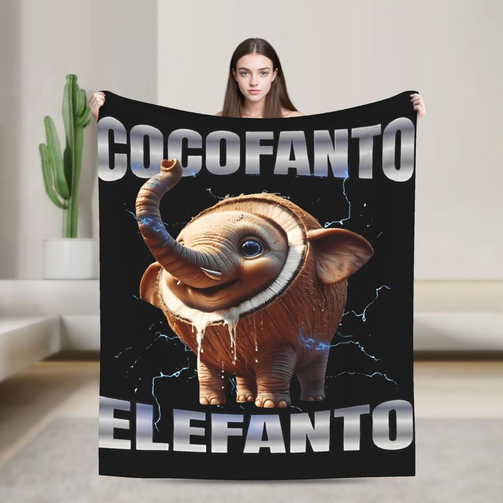 Bombardiro Crocodilo Tralalero Tralala  Blankets Italian Brainrot  Flannel Soft Throw Blanket for Home Restaurant Textile Decor