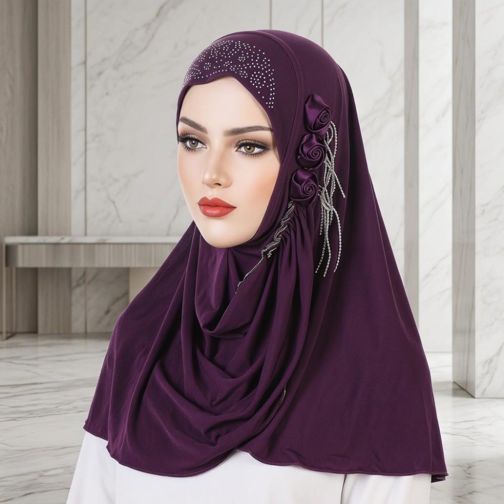 Floral Women's Hijabs Modest Wear Islamic Headscarf Classic Muslim Hijab Women's Wear