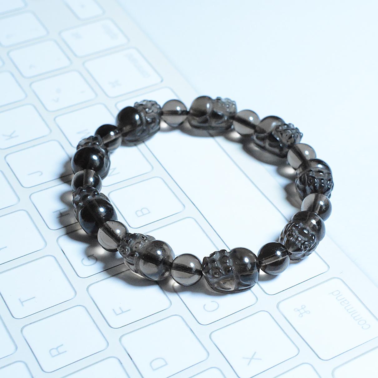 Ice Crystal Obsidian Pixiu Beaded Bracelet
