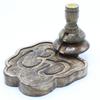 Backflow Incense Burner Mango Wood Om