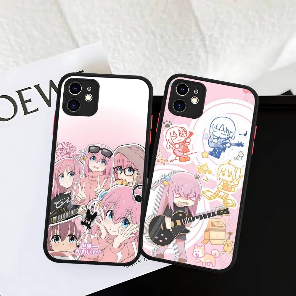 Anime Bocchi The Rock Matte Translucent Phone Case For Iphone 16 ProMax 15 14 13 12 11 X XS PRO Plus