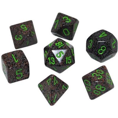 D7 Die Set Dice Speckled Poly (7 Dice) (Earth)