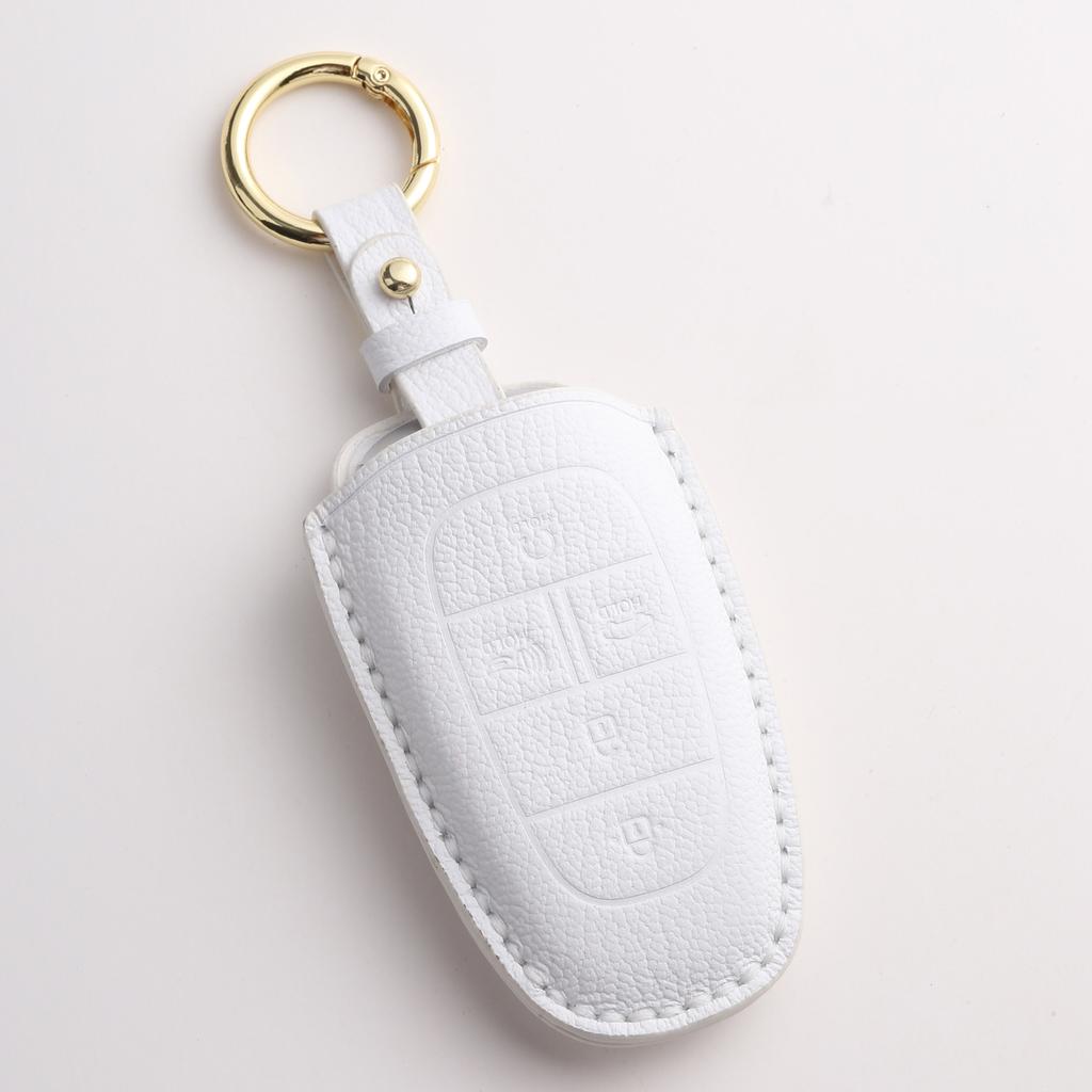 Customized Key Cover Is Suitable for the New Modern Hyundai Hand-stitched High-end Car Key Bag Leather.