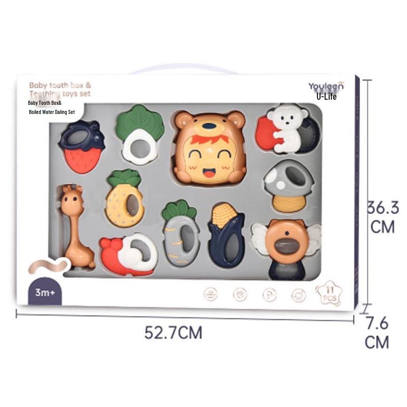 Yuele'en Newborn Baby Rattle & Teether Set: Educational Grasping Toy for 0-6 Months