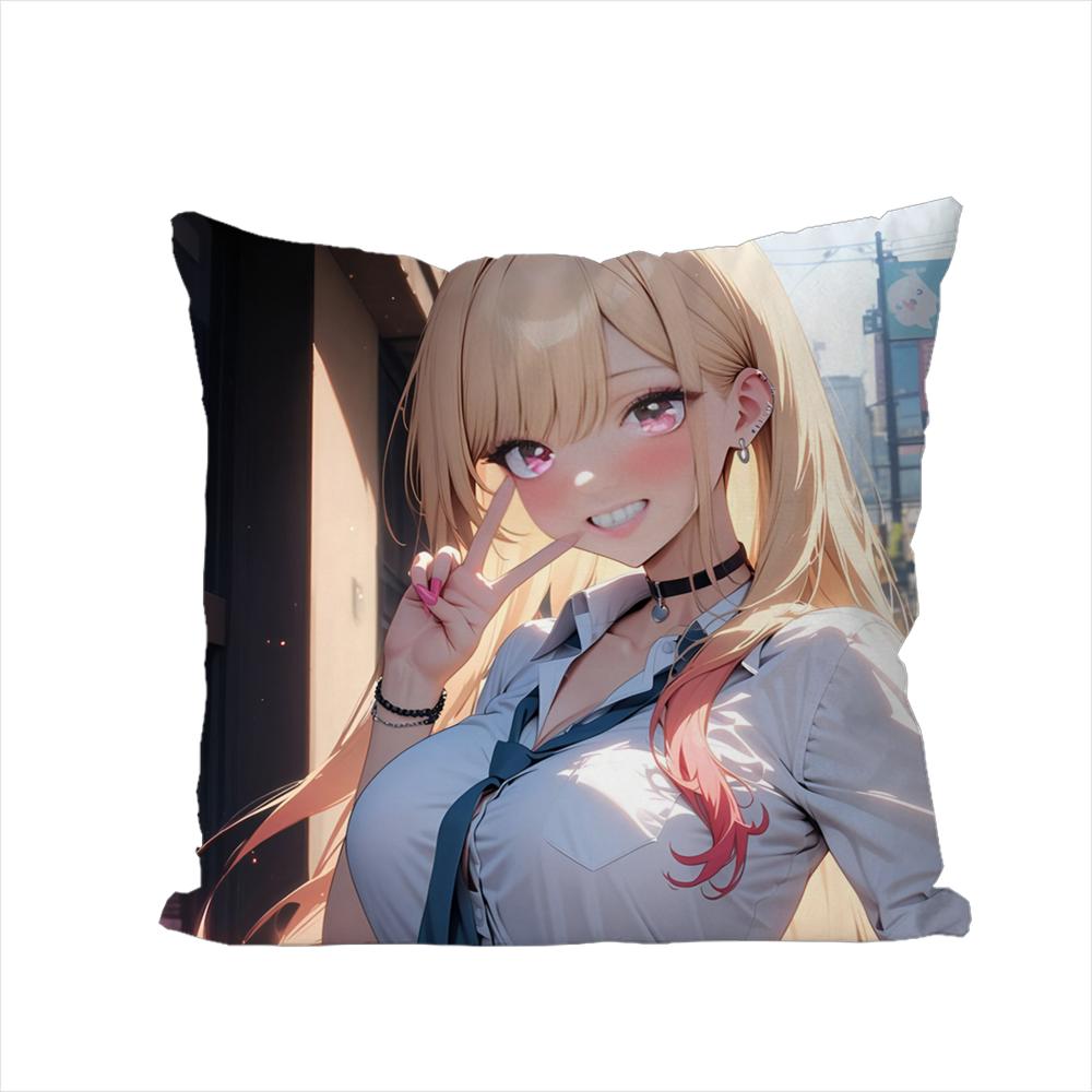 My D-Dress-Up DarlingS Pillow Case For Car Sofa Decorative Home Double-sided Print Plush Square Throw Pillow Cushion Cover