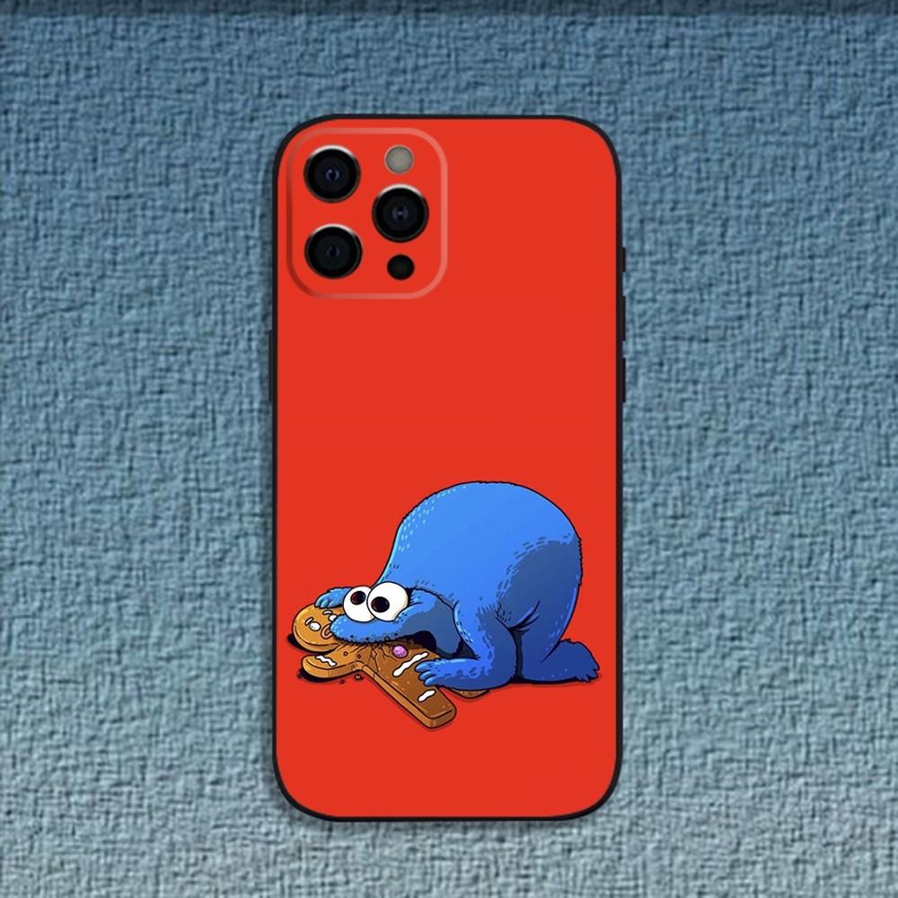 Funny C-Cookie-M-Monster Phone Case For iPhone 16,15,14,13,12,11,Pro,X,XS,Max,XR,Plus,Mini Soft Black Cover