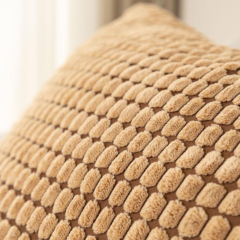 Corduroy Pillowcover Solid Color Thick Square Corn Grain Texture Cushion Covers Household Sofa Ornamental Throw Pillow Case 45*45Cm