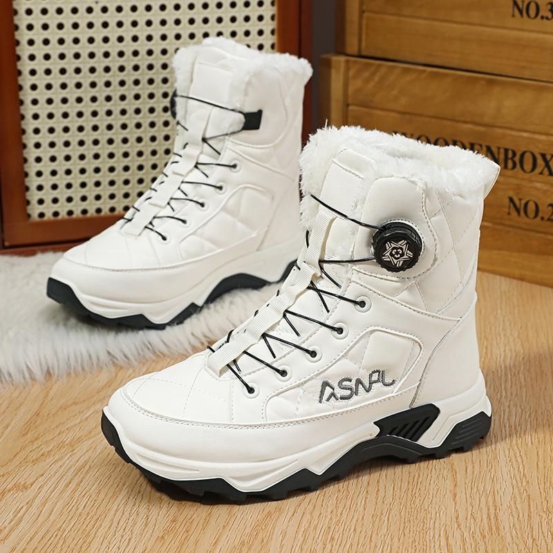 

TUINANLE Высококачественные мужские зимние ботинки Теплые плюшевые зимние ботинки Уличные зимние ботинки Женские Нескользящие ботинки на платформе 46 бежевый