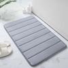 Alfombra de Piso 1PCS Espuma Viscoelástica Raya Color Sólido Alfombra de Piso Baño Antideslizante Absorbente Alfombra Inodoro Alfombra para Puerta