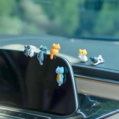 Modell Spielzeug Katze Figuren Computer Dekoration PVC Puppe Bildschirmrand Dekor Mikro Landschaft Cartoon Auto Armaturenbrett Ornament