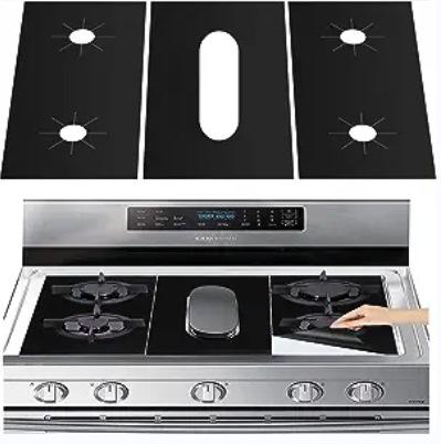 3Pcs/set Household anti-scalding stove pad Kitchen gas pad Teflon gas stove protection pad Anti-oil and anti-fouling gas pad