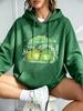 Fall/Winter Fashion Casual Loose Men's Hooded Sweatshirt - Two Frog Rain Shelter Print Women's Soft Street Hooded Sweatshirt