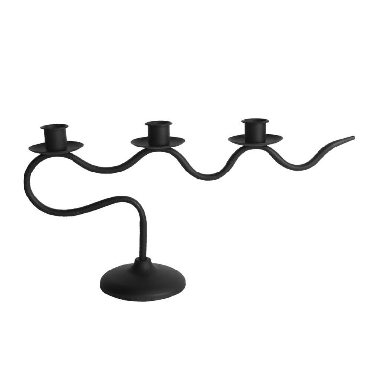 

Candlestick Holders Iron Metal Taper Candle Holders Decorative Candle Stands 3 Arm Candelabra for Home Decorations