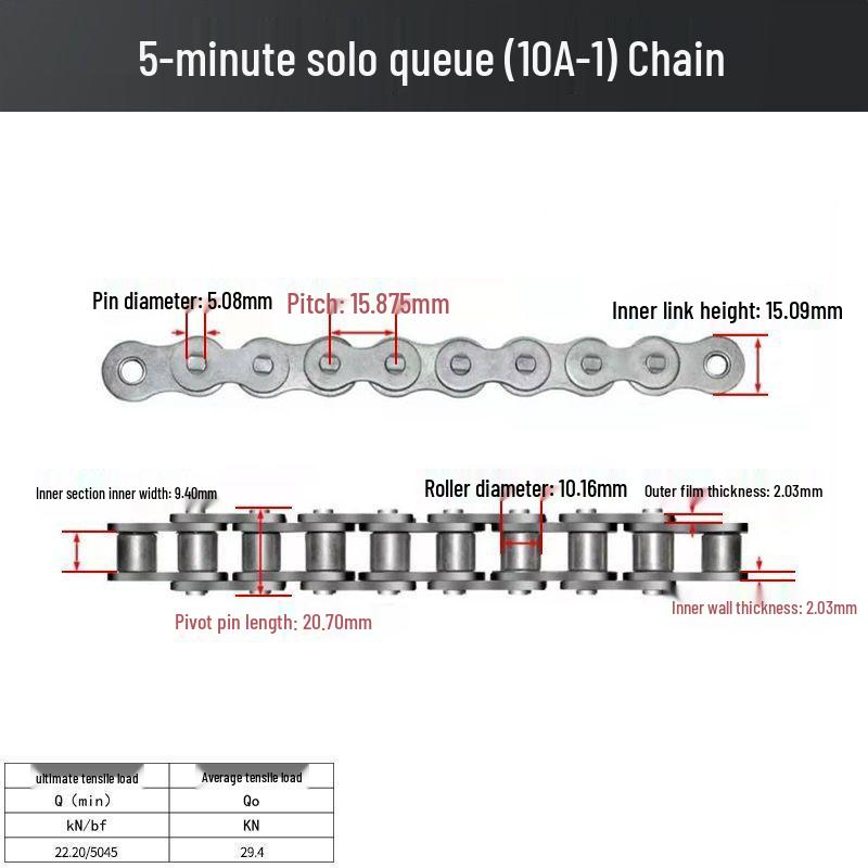Double Row Industrial Transmission Chain with Single Row Sprocket for Large Chains