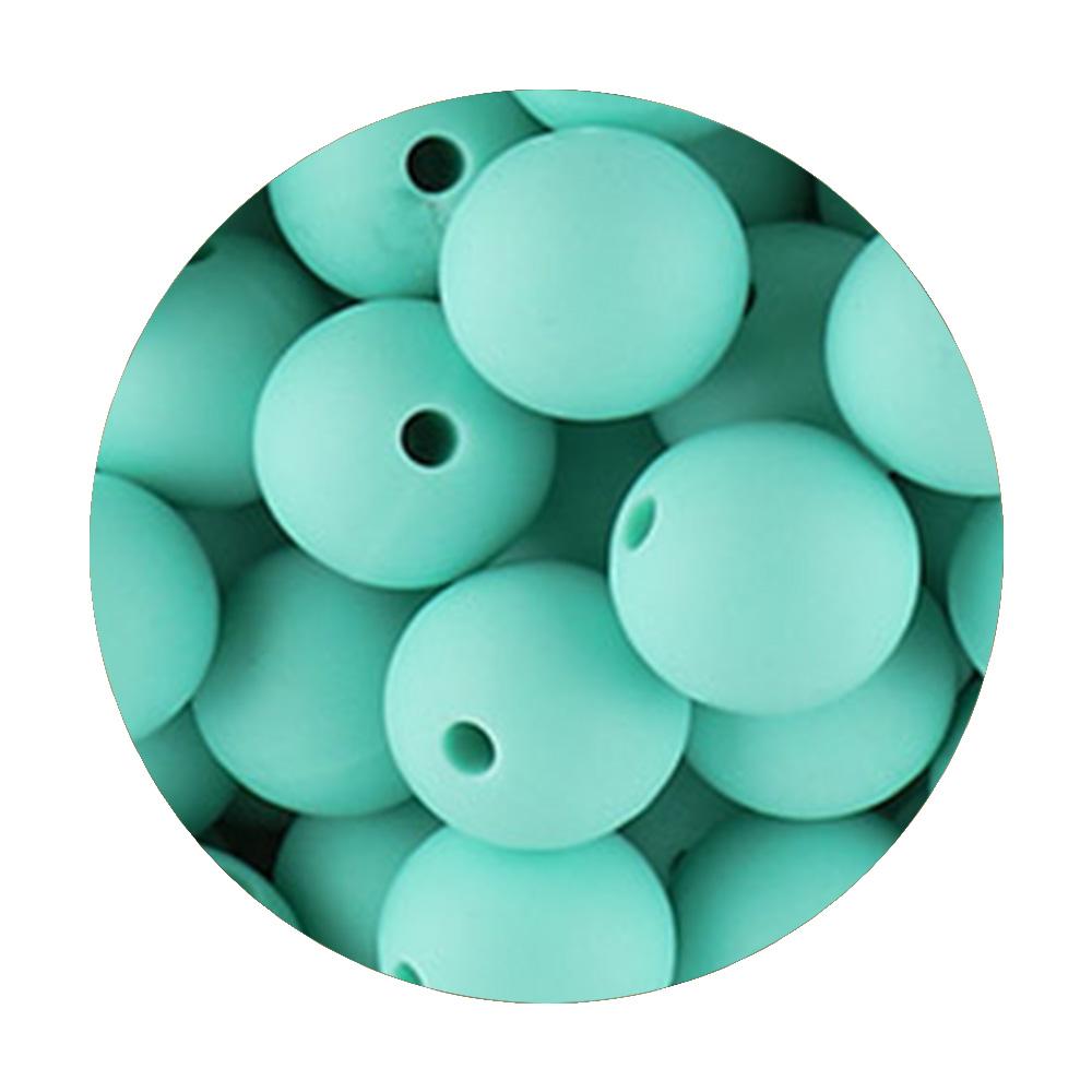 50Pcs/lot 9/12/15mm Loose Beads Silicone Round Beads Pearl Beads Food Grade For Jewelry Making DIY Handmade Accessories