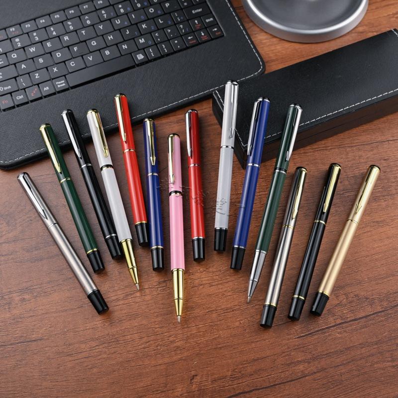 Straight Hair Multi-Color Metal Signature Pen, Neutral Fountain Pen, Orb Pen, Business Advertising, Gift Pen Print