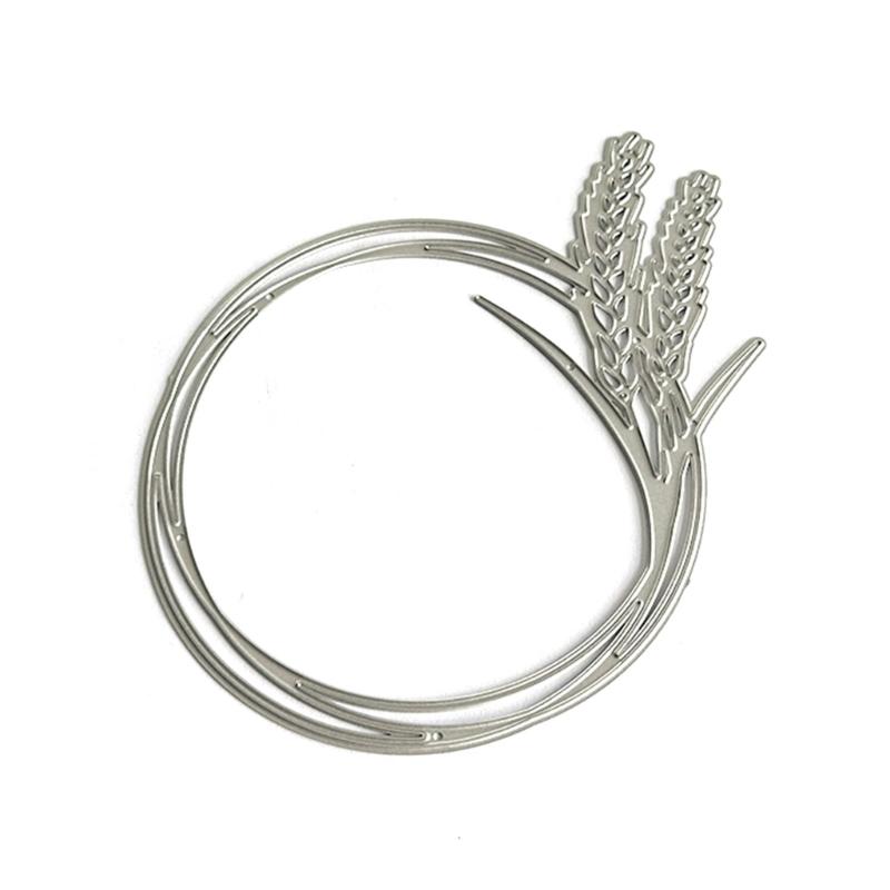 

Wheat Wreath Cutting Dies Metal Die Cuts Embossing Templates Cuts Stencils for Scrapbooking Journal Card Decoration 1