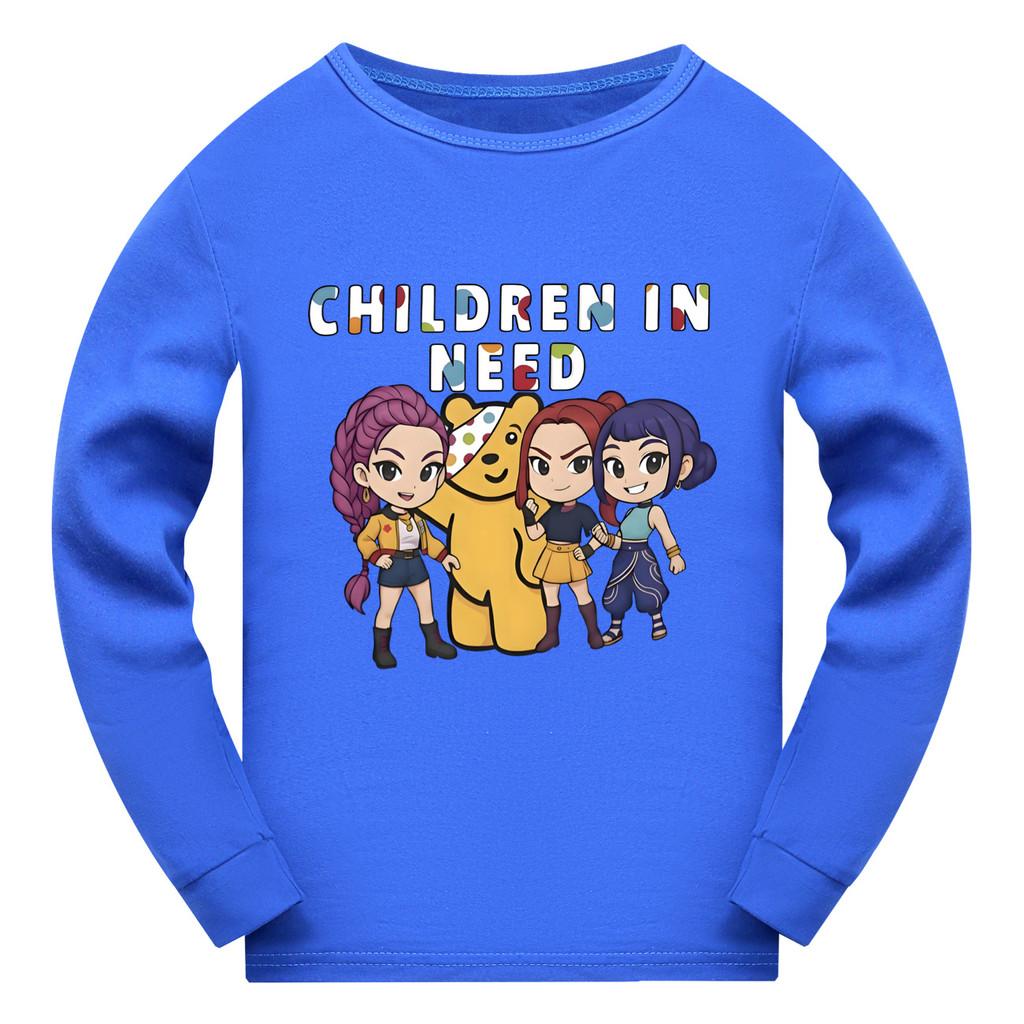 5103 Kids Girls Rumi Zoey Mira Super Star Print Long Sleeves T-Shirt