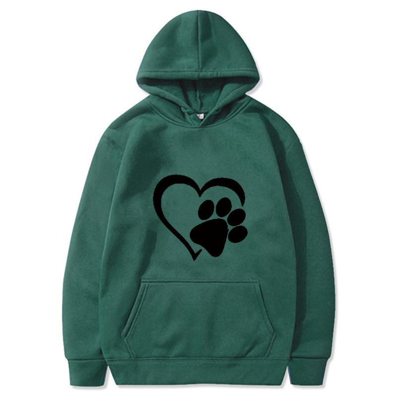 2025 spring and autumn men's black cat claw love couple shirt hooded sweater direct supply one piece hair