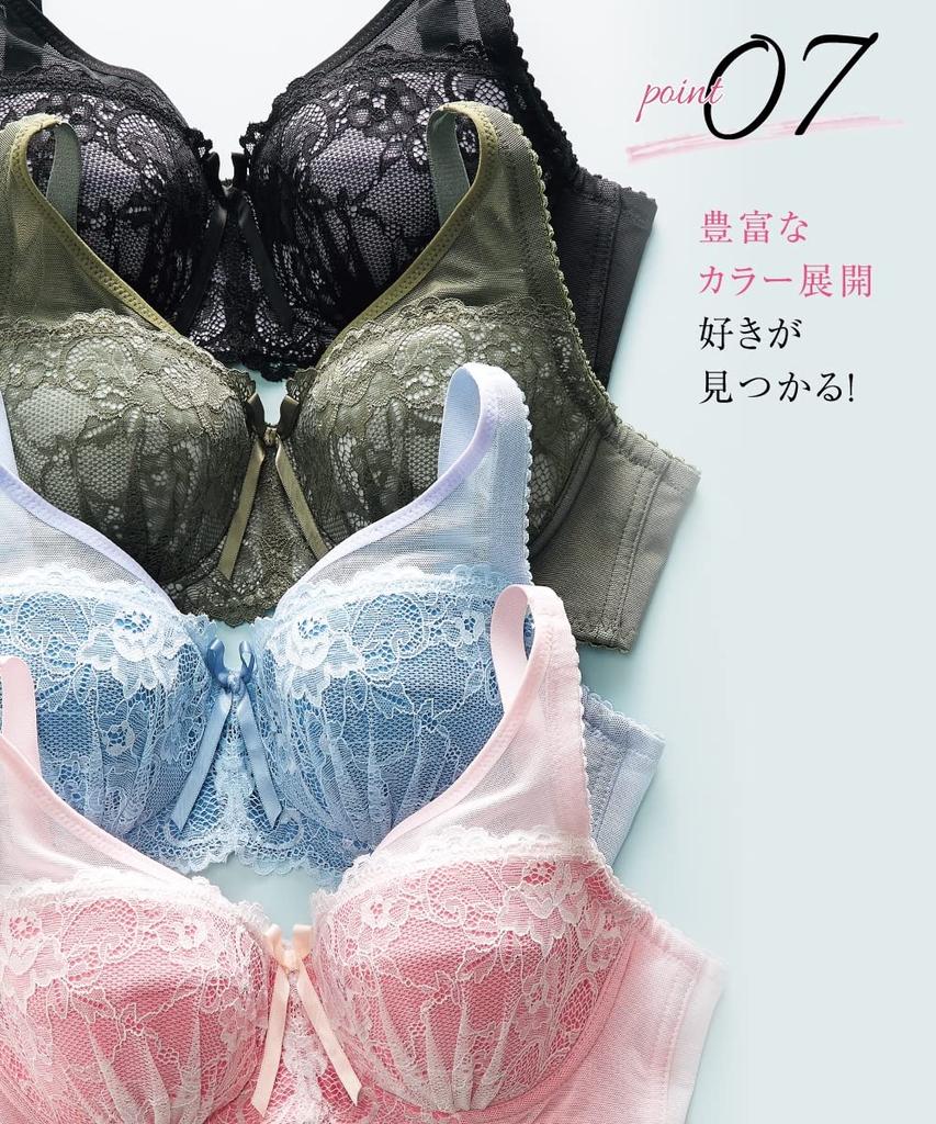 Bra Bra That Firmly Supports the Lace Sax C90 [Nissen] - Full-cup Bust, Type, Blue,