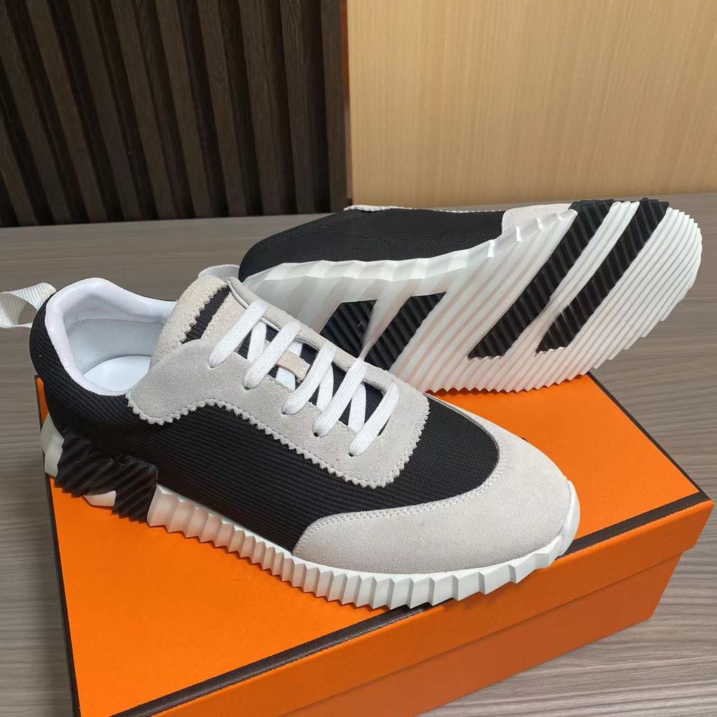 H Home Herren Leder Freizeitsneakers Schwarze Kleine Weiße Schuhe Paar Atmungsaktives Netz Herrenschuhe