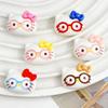 Cartoon Cat Resin Accessories: Multi-color Glasses, Hair Clips, Bracelets, Phone Case Ornaments