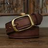Belt Men's Retro Frosted Embossed Leather Pin Buckle First Layer Cattlehide Leather Fashion Student Korean Fashion Belt