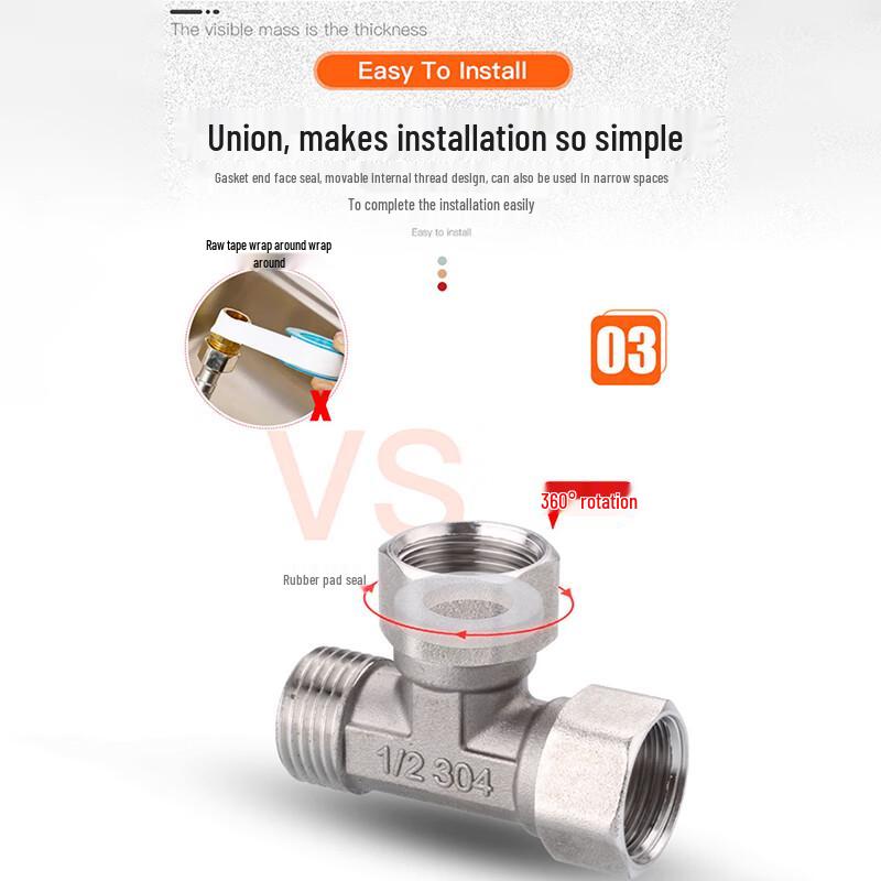 Anica Enjoy Stainless Steel Water Heater Fittings