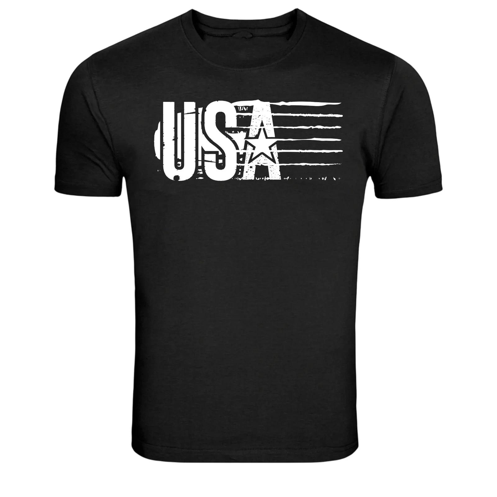 USA Distressed American Flag Vintage Patriotic Graphic T-Shirt XL