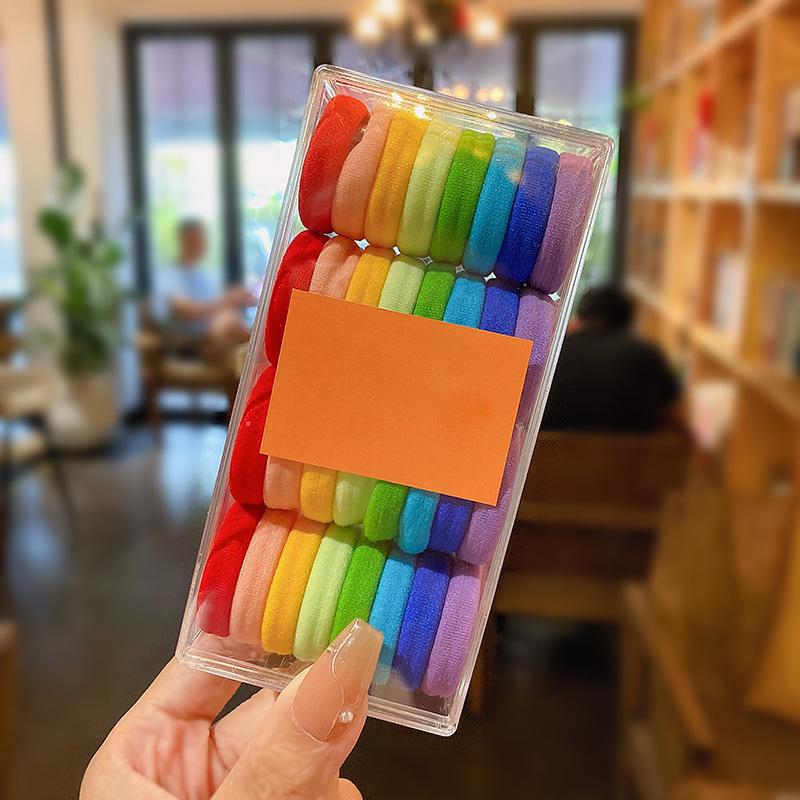 32-Piece Elastic Hair Bands for Girls - Durable, No Damage, Ideal for Summer