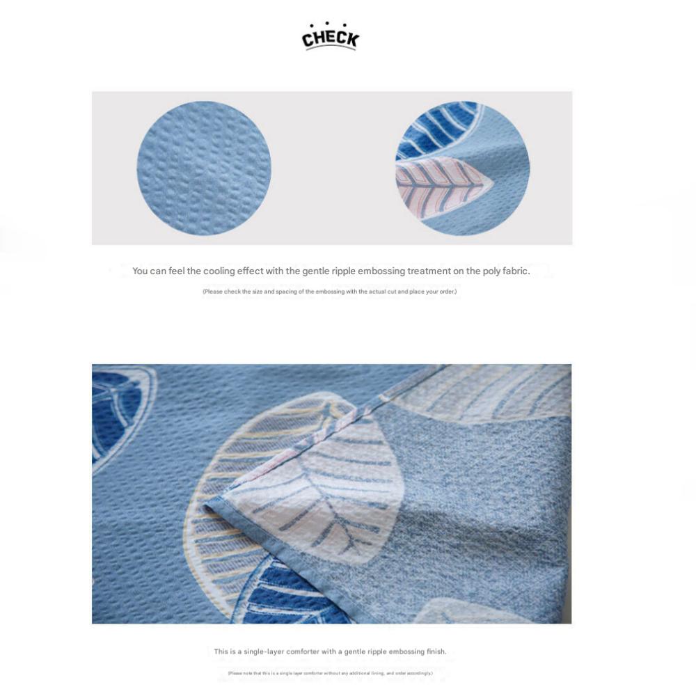 Ripple Embo Single-Layer Quilt - Gray Drawing