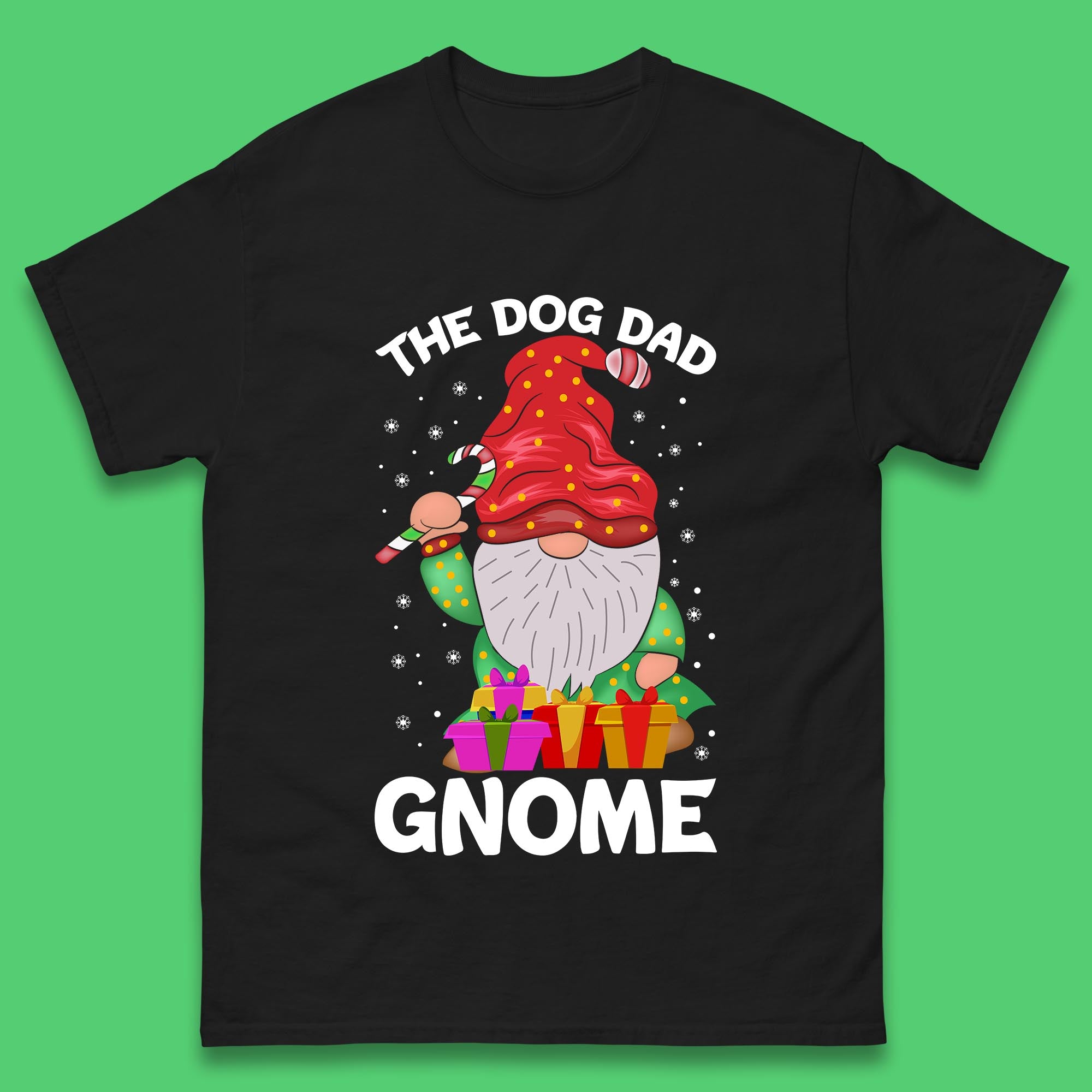 The Dog Dad Gnome Christmas Mens T Shirt Womens Tops Tees Christmas Gnome Top 3XL