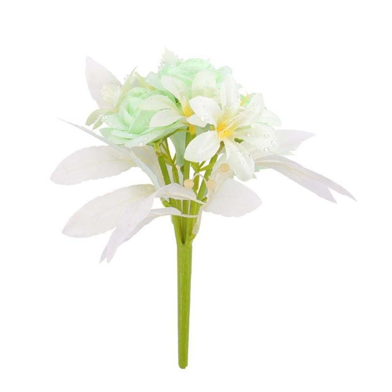 Artificial Flowers Artificial Rose Flower Bouquet for Wedding Party Decoration, Realistic Flower Table Centerpiece Decor