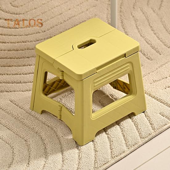 Folding Bench Multifunctional Footstool for Toddlers Seniors Portable Plastic Stool with Handle Outdoor Fishing Stool