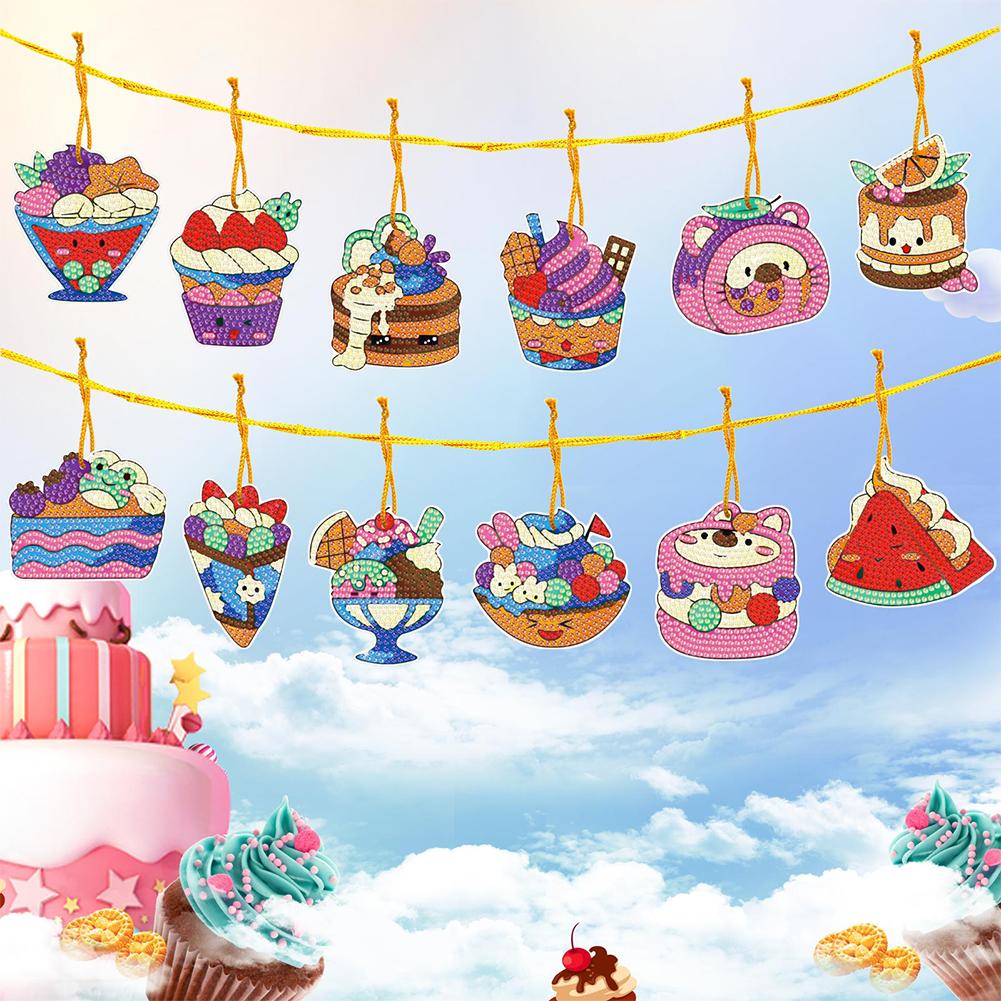 10pcs DIY Full Drills Diamond Painting Special Shape Christmas Tree Pendant Hanging Ornament Christmas Decoration Natal Navided