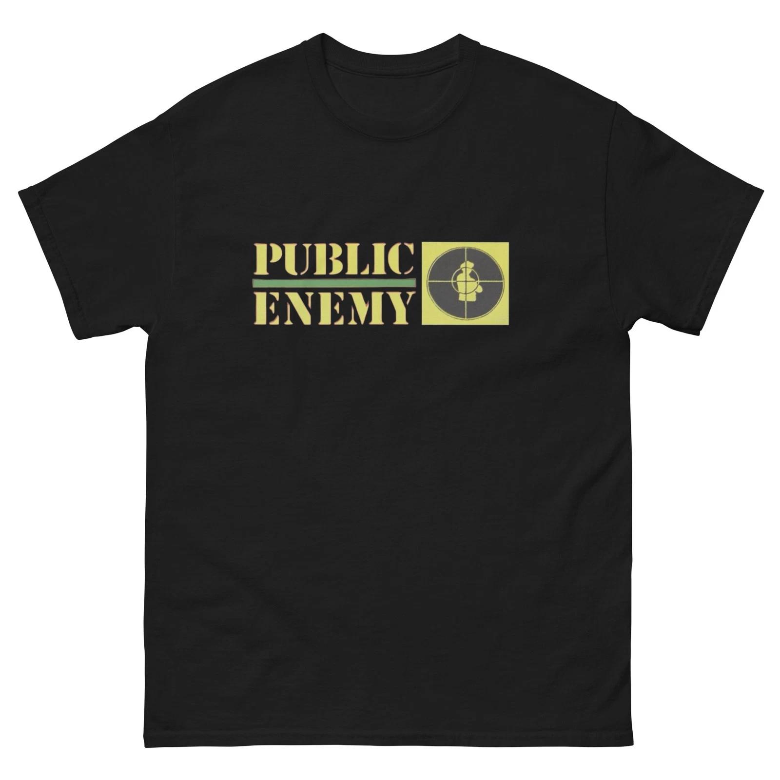 Public.Enemy Logo Yellow Green Hip Hop Vintage Rap Streetwear T-Shirt 2XL
