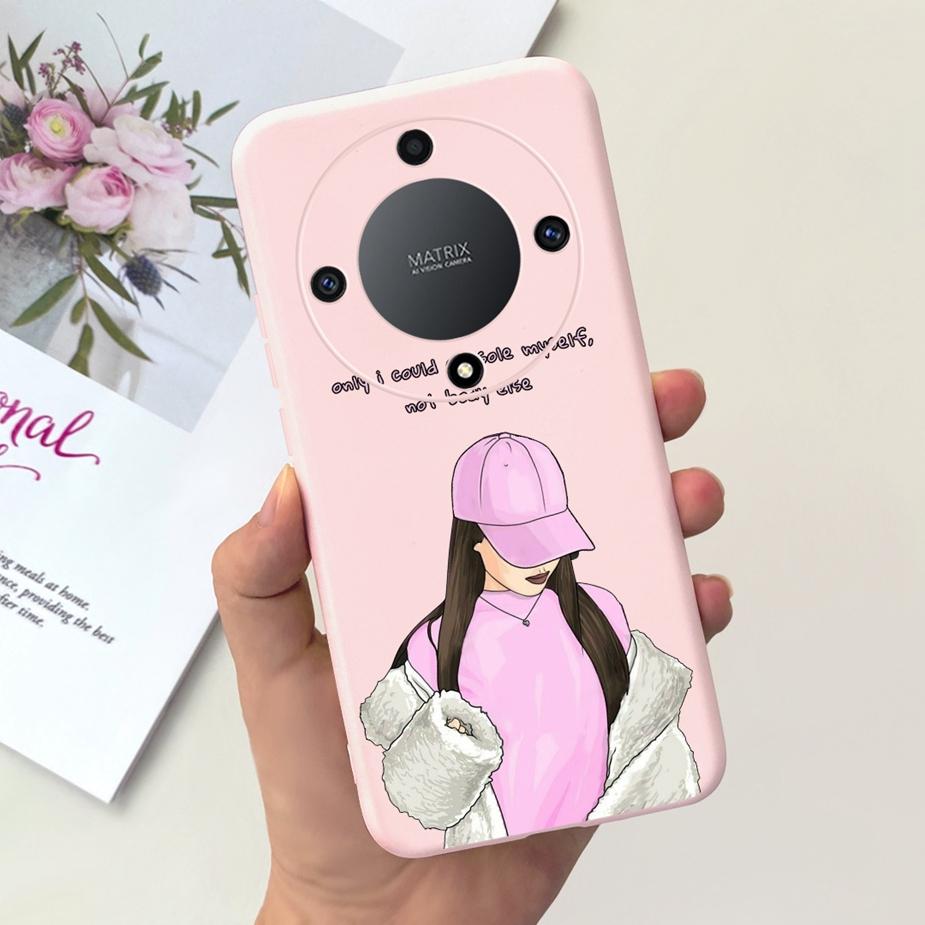 Für Honor Magic6 Lite Hülle Honor X9b Hübsche Mädchen Sonnenblumen Hülle Weiche Silikon Handyhülle Für Honor Magic6 Lite HonorX9b Bumper