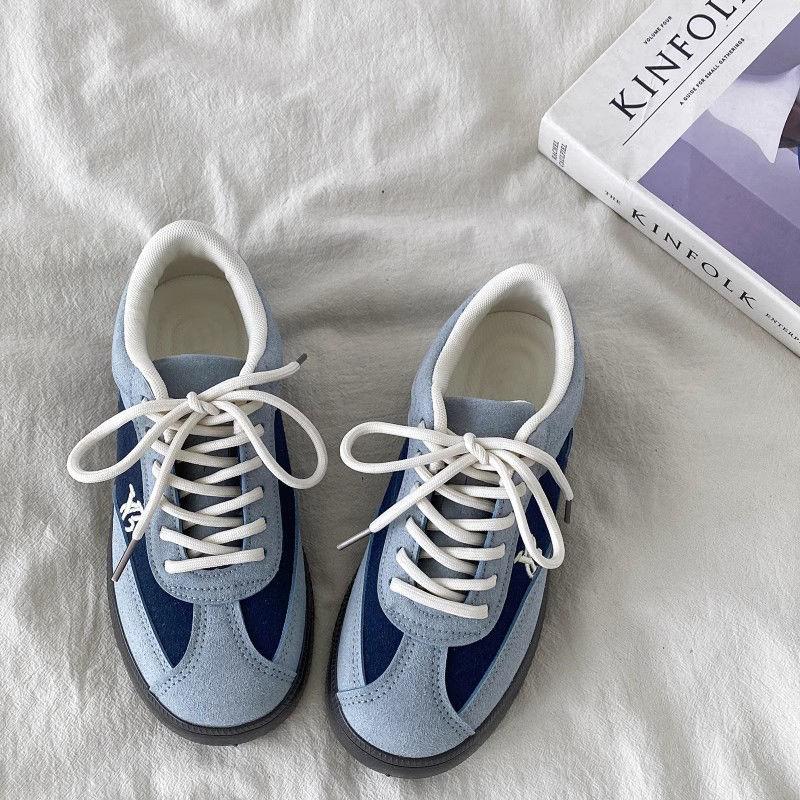 Women's new retro niche versatile casual sports round head white shoes student board shoes