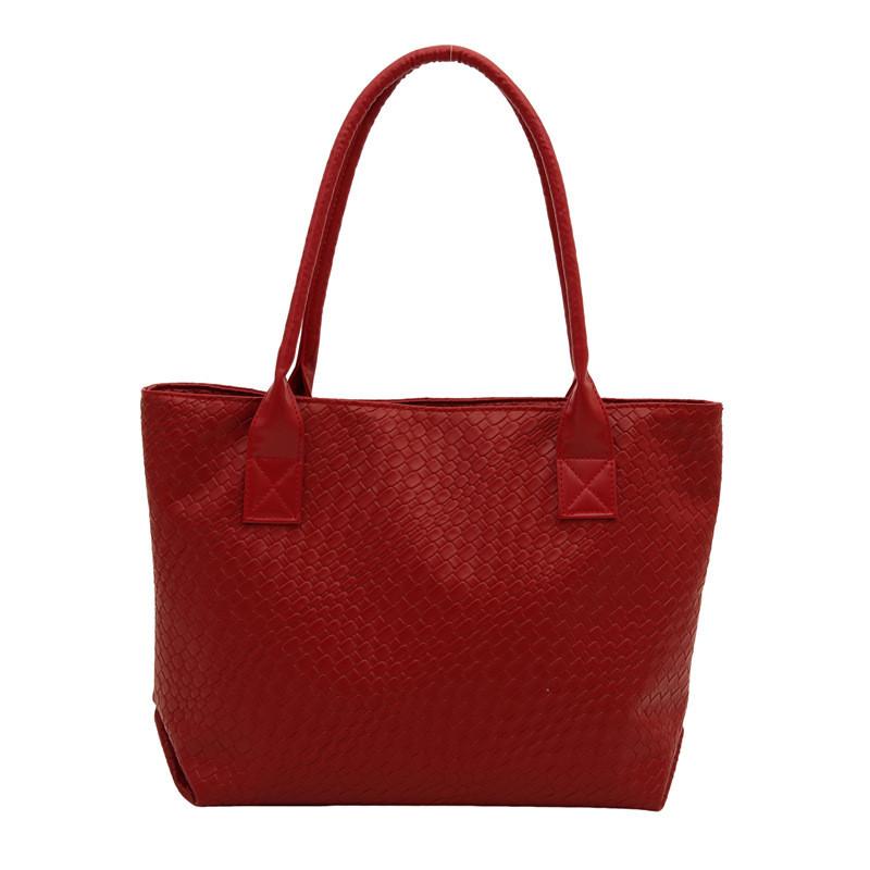 Stylish Korean Large Capacity Tote Bag For Women With Woven Texture Design Ideal For Daily Use