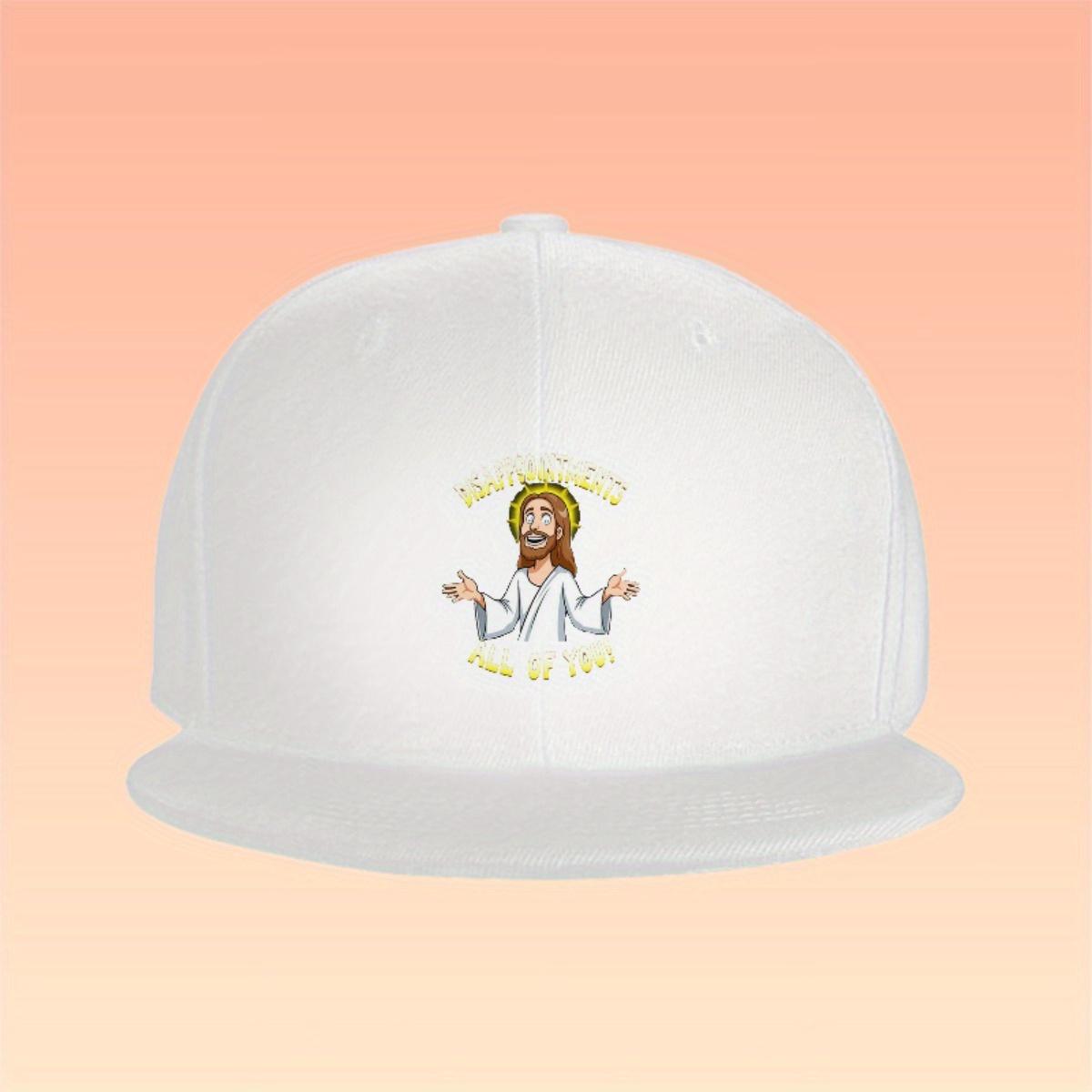 Funny Jesus Disappointments All Of You Trucker Hat Polyester Adjustable Flat Brim Streetwear Cap One Size