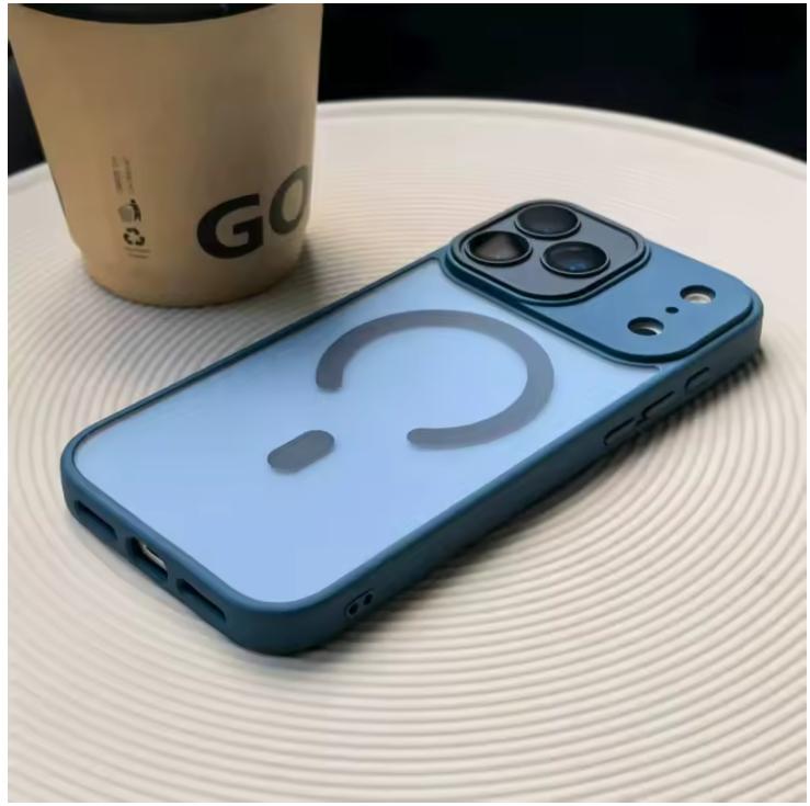 Matte Clear Lens Protect For Magsafe Phone Case For iPhone 17 17 Air 17Pro 17 Pro Max Magnetic Wireless Charge Cover