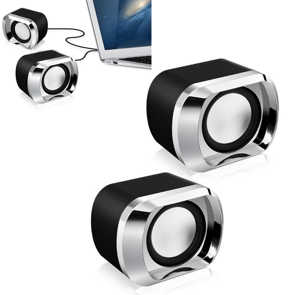1 Paar Mini Desktop Lautsprecher Multifunktion Stereo Sound Starker Bass Große Lautstärke USB Mini Lautsprecher für Computer Laptop