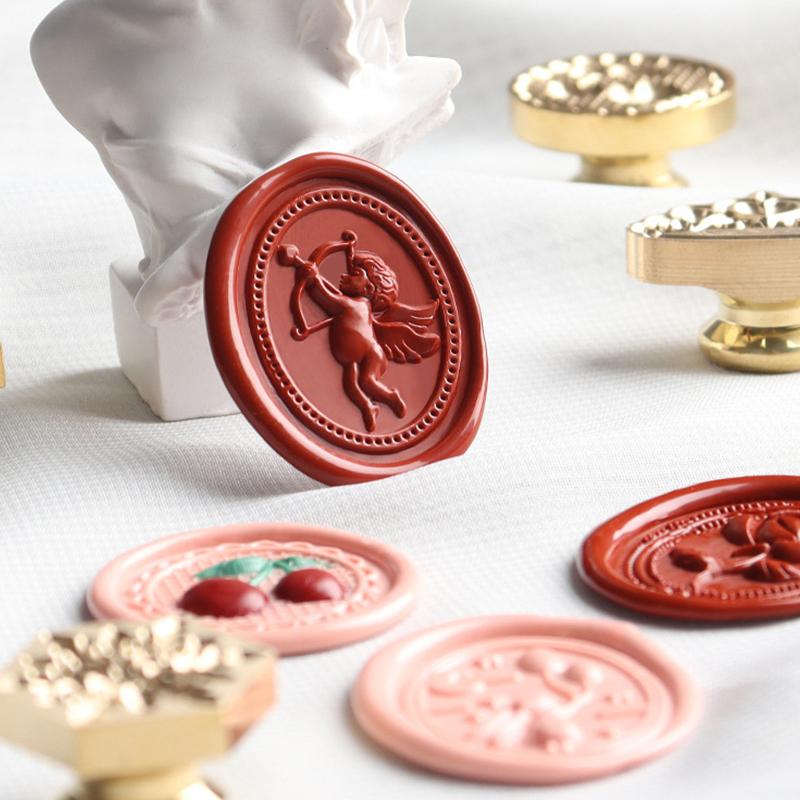 Fire Paint Seal Retro Wax Seal Embossed Stamp Alloy Handle Grip Wedding Postal Seal DIY Scrapbook Envelope Invitation Gift 2025