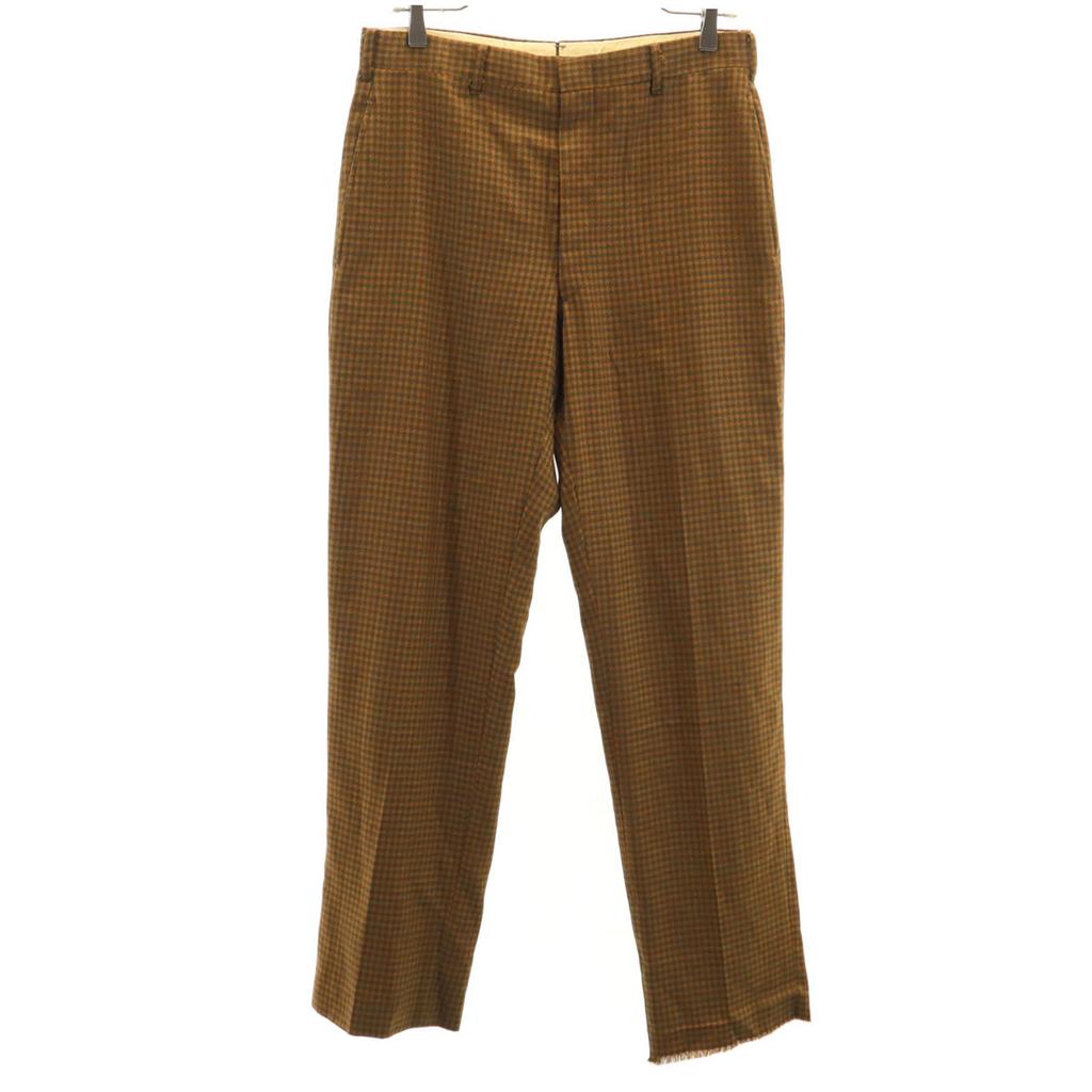 super crease durably pressed 70s 80s Vintage Rocket Talon Check Pattern Long pants Men's Used