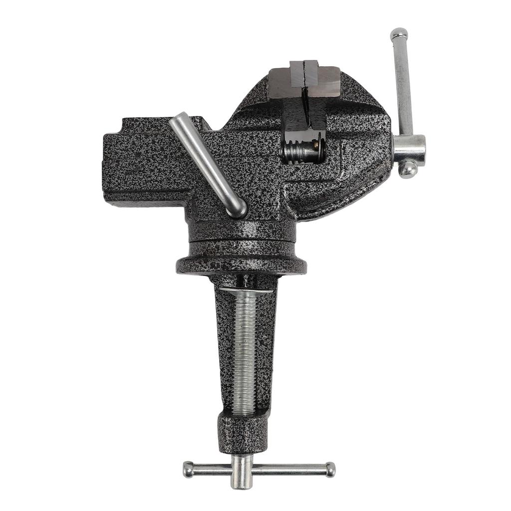 Universal Table Vise Home Clamp On Portable Bench Clamp 360 Degree Swivel Base Black