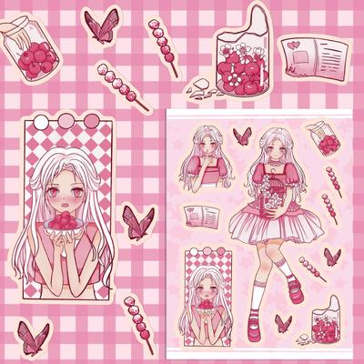 10 Photos/pack of 2D Beautiful Girl Graffiti Stickers