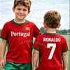 26 Summer Boys Girl RONALDO 7 Football Jersey T-Shirt Women Men Portugal Football Fans Men Women Kids Short Sleeve T-Shirt
